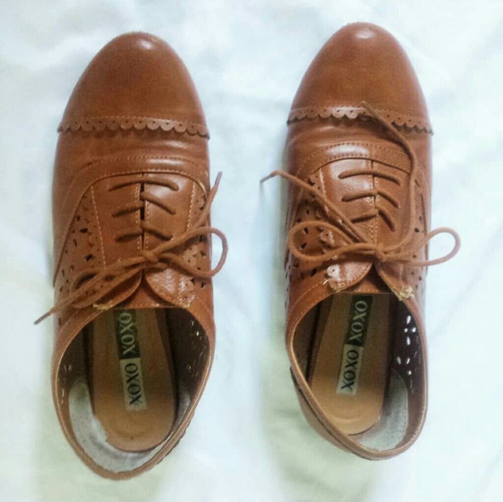 Cute vegan leather oxfords